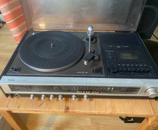 Philips 974 Mark II turntable, tape deck, and tuner