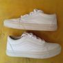 Vans White Leather Trainers Image 2