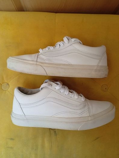 Vans White Leather Trainers