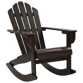 Garden Rocking Chair Wood Brown