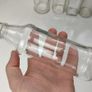 293 - Set of 8 Vintage Clear Glass Decorative Collectible Display Household Bottles Image 8