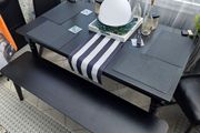 black wood extendable kitchen table / ezliving matching bench