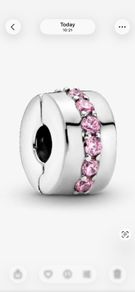 Pandora Pink Sparkling Row Clip Charm