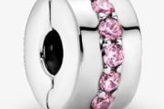 Pandora Pink Sparkling Row Clip Charm