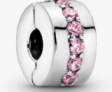 Pandora Pink Sparkling Row Clip Charm