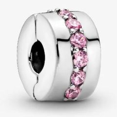 Pandora Pink Sparkling Row Clip Charm
