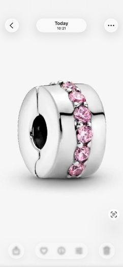 Pandora Pink Sparkling Row Clip Charm