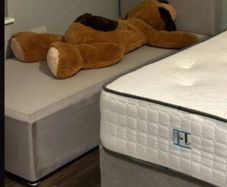 Single bed and headboard
