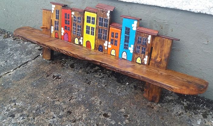 Rustic quirkytown floating shelf