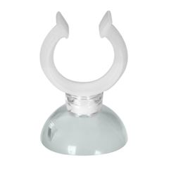 White Suction Cup Holder for 16/22mm Hose - 22mm Clip