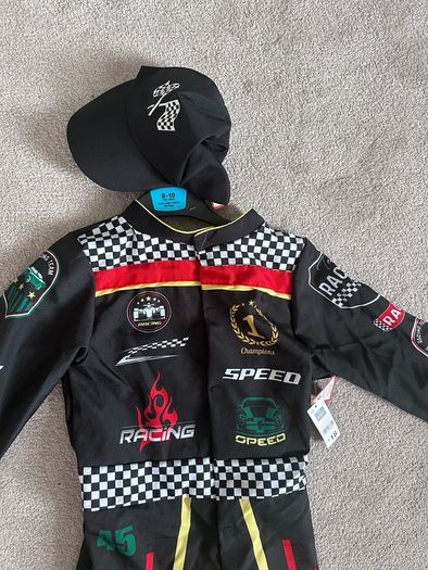 BNWT Race Car Driver Halloween Costume 9-10yrs