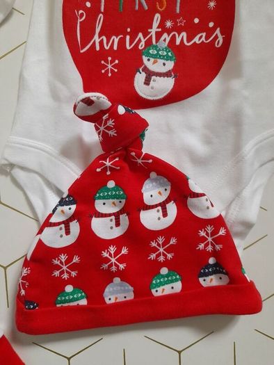 NEW My first Christmas pjs with hat up to 3 months F&F