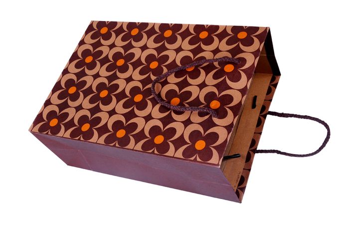 Retro Pattern Boutique/Retail/Gift Carrier Bags with String Handles