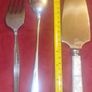 Large Vintage British Serving Trio: Brama England & Sheffield Steel Image 8