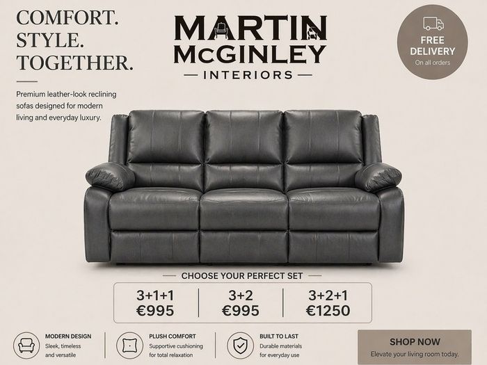 New Full Leather Recliner Larsons Sofa Sets