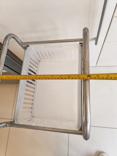 4 Tier Stainless Steel Kitchen Trolley with Plastic Baskets