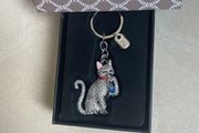 Crystal cat keyring