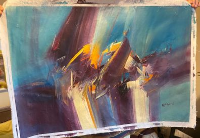 Large Hand Painted Oil on Canvas - Modern Abstract Impressionism