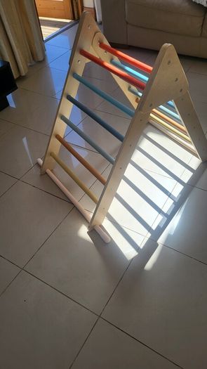 Toddler climbing frame with slide