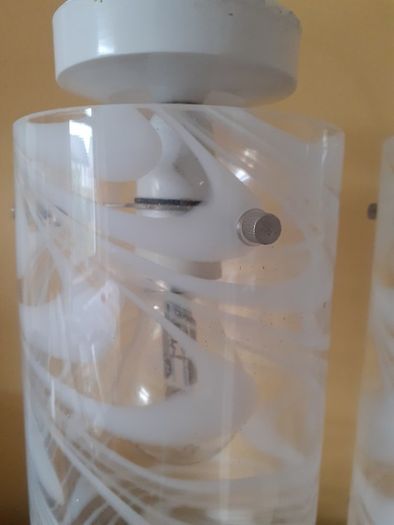 Pair glass ceiling lights