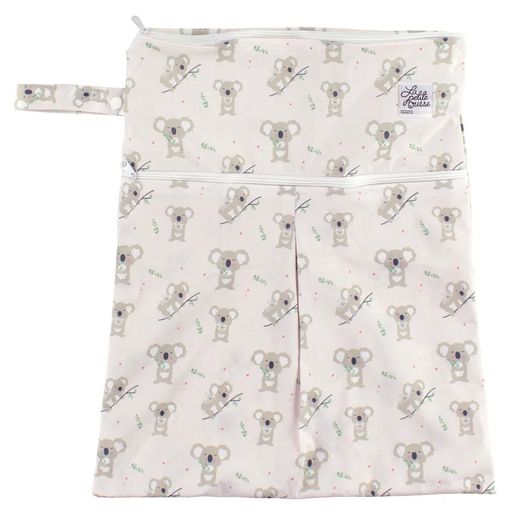 Koala Double Wet Bag Baby Infant Waterproof Diapers Nappies 30cmx50cm Portable