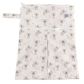 Koala Double Wet Bag Baby Infant Waterproof Diapers Nappies 30cmx50cm Portable