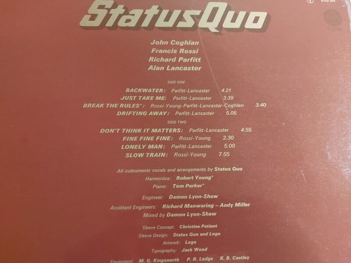 Status Quo - Selection Of Vinyl Records - 10e Each + Hundreds More
