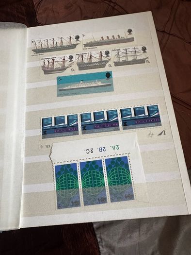 Mint UK album with stamps
