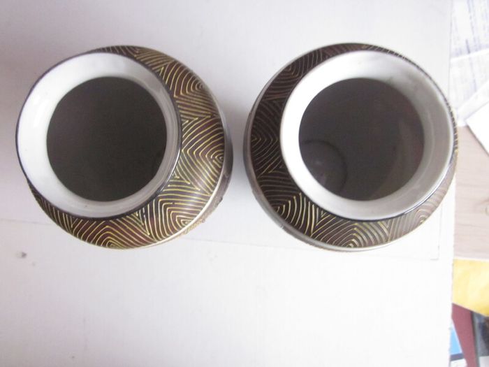 Vintage Pair of Japanese Satsuma Vases