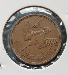 1946 Irish Farthing "1/4 d, Feoirling"