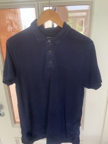 John Rocha mens navy short sleeve shirt