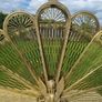 Vintage brass peacock fireplace screen Image 2