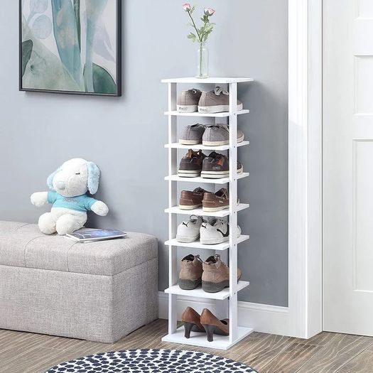 Wooden 7 Pair Shoe Rack Free Postage (multiple Colours)