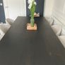 solid wood large black kitchen table Image 6