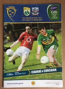 11th April 2012. GAA (Gaelic Football) Programme. U21. Kerry V Cork @ Austin Stack Park