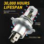 H4 HB3 Led Canbus No Error Motorcycle Headlight Bulb 1500LM 6000K White Hi/Lo Beam Light H4 Led Motorcycle Motor Bike Cycle Lights Headlight Image 5