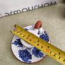 Signed Portuguese Blue & White Ceramic Chamberstick Candlestick Hand Painted Blue and White Decor Image 3