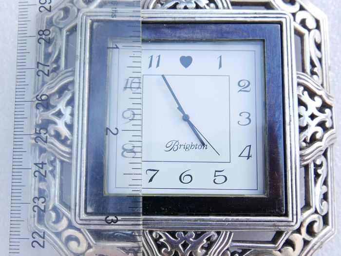Brighton Tango Square Silver Plated Desk Clock