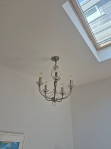 2 x ceiling lights chandeliers brass