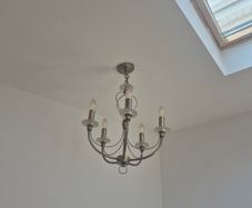 2 x ceiling lights chandeliers brass