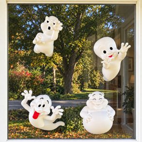 Ghost Family Through the Window - 3D - Set of 4 - 3 Sizes