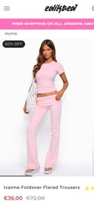 Edikted Pink Leggings, size small