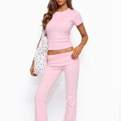 Edikted Pink Leggings, size small