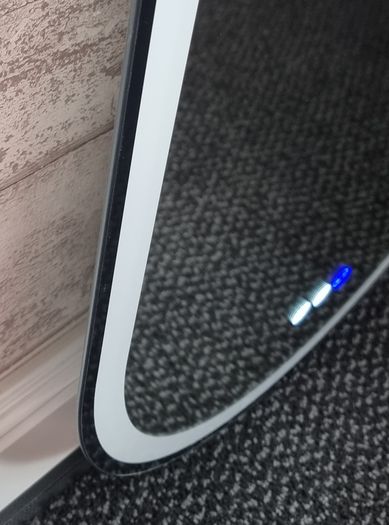 LED Bathroom Mirror 50x80cm Oval Fog Free Music