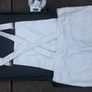 White Denim Short Romper Size 10 Image 4