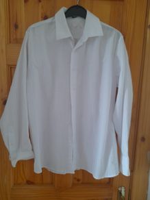 mans river island white textured shirt