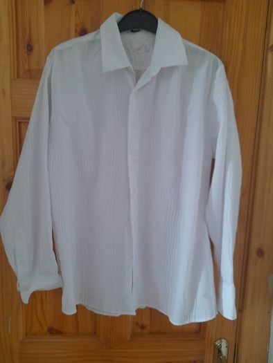 mans river island white textured shirt