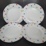 Plates/Four White Poka Dot Dinner Plates .. Final Price Drop Image 7