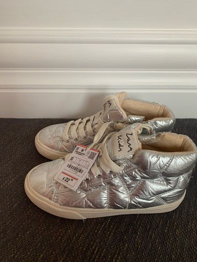 Zara Silver Boots - NWT