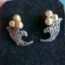 Vintage Pearl and  Sterling Silver 925 Earrings 3,6g Image 8